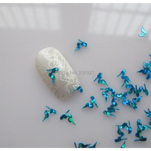 GD10-4 20g/bag Cute Laser Blue Sitting Beauty Nail Art Shinny Glitter Cute Decoration Nail Art Decoration