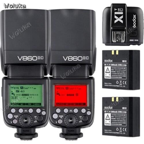 Godox V860 II *2 +x1 Flash trigger C/N/F/S/O SLR camera flash machine lamp off-machine set CD50 T03