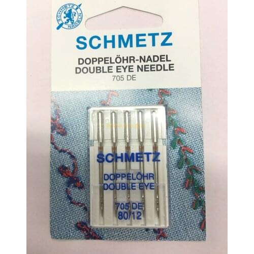 SCHMETZ 705DE double eye double hole household sewing machine needle