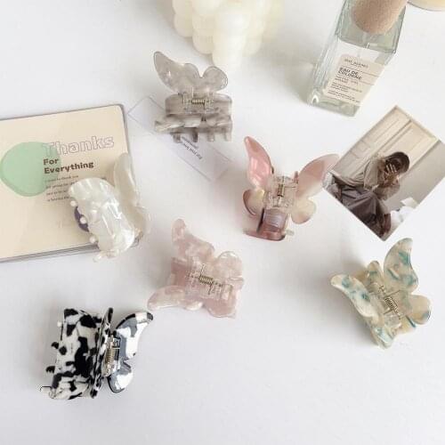 Exquisite Elegant Women Korean Acetate Acid Butterfly Hair Claws Hair Clip Hairpins Headwear Fashion Hair Accessories