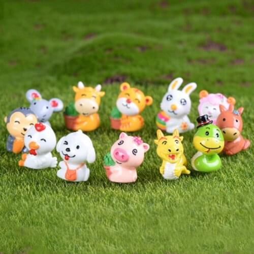 ZOCDOU 1 Piece Chinese 12 Zodiac Rat Cattle Tiger Rabbit Dragon Snake Horse Sheep Monkey Chicken Dog Pig