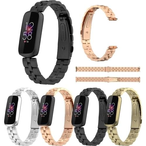 Classic Metal Bracelet For Fitbit Luxe Smart Band Replacement Strap Stainless Steel Wrist Band Offical For Fitbit Luxe Watchband