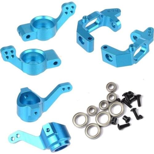 Metal Steering Hub Rear Axle Carrier Ball Bearings for 1/10 HSP 94101/94102/94103/94103 Pro/94105 RC Car Parts Accessories