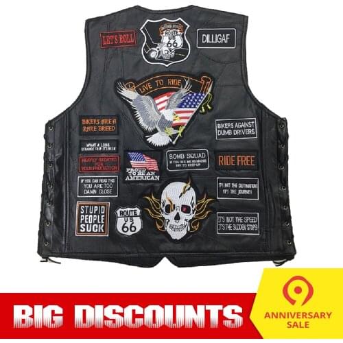 Motorcycle Jacket Motos Biker Ceket Genuine Leather Vest Mens Chaqueta Motoqueiro Punk Retro Jaqueta Moto Casual Vest Clothing