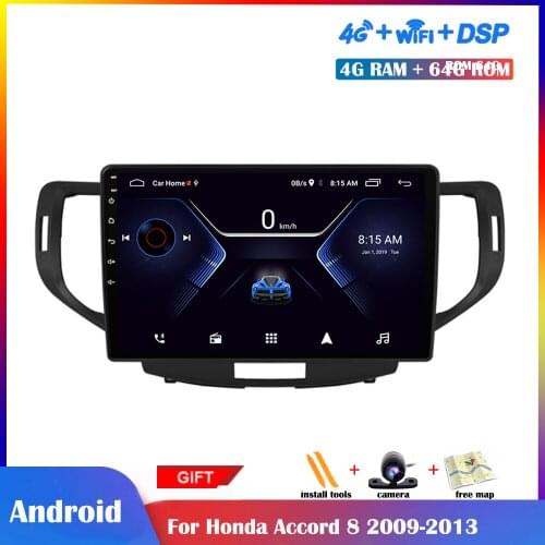 9 inch Android Multimedia Player For Honda Accord 8 2009-2013 Car Radio Stereo GPS Navigation Wifi Bluetooth DSP Car Screen FM