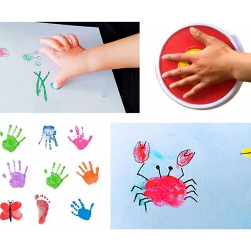 Soft Clay DIY Finger Paint For Children Washable Finger Ink Sponge Kids Paint Hand Print Footprint Non-toxic Clay Kit Wholesale
