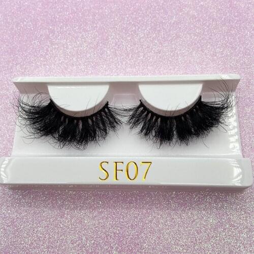 New SF07 MIKIWI Long Thick Soft False Eyelash 25mm Messy Mink Lashes Natural Dramatic Strip lash In bulk Wholesale Mink Eyelash