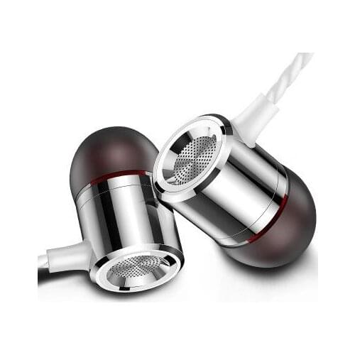 Original stereo bass wired headset in-ear 3.5mm wired headset with metal band microphone for Xiaomi Samsung Huawei mobile phones