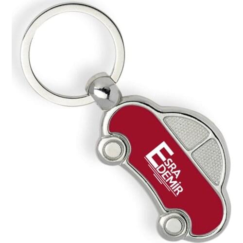 Personalized Is Red Metal Keychain (Model 62)