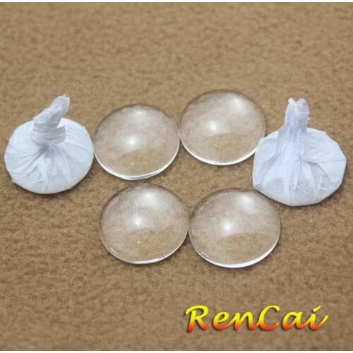50pcs Transparent Round Curved Surface Glass 25/30/33/35/38/40/45/50/60mm Glass Cabochon DIY Charm Jewelry Making