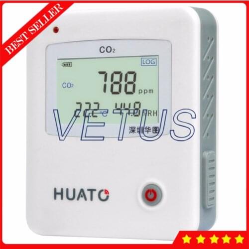 Handheld Carbon Dioxide CO2 Detector Analyzer 0- 5000PPM Temperature Humidity Data Logger 3 in1 USB Meter Tester S653