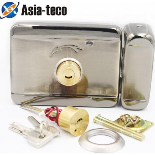 DC12V Access Entry Security System Electronic Door Lock Anti-theft Electric Rim Lock or Metal Door Gate