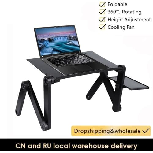Portable Laptop Table for Bed Adjustable Computer Table Ergonomic Lap Notebook Stand Lapdesk Trayy Tray With Mouse Pad