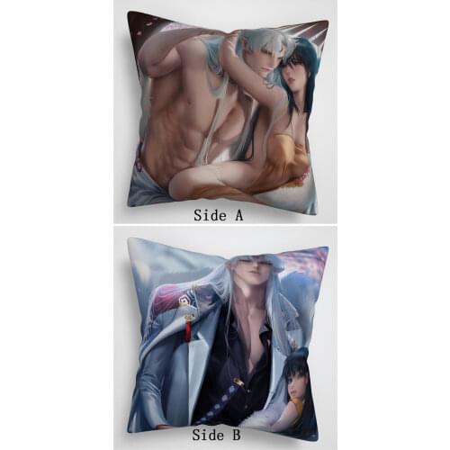 Suef Anime manga InuYasha Anime two sided Pillow Cushion Case Cover 1019