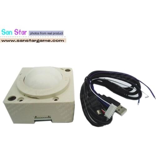 2" Diameter (White ball) trackball with USB and PS2 Connector For Arcade Game Machine
