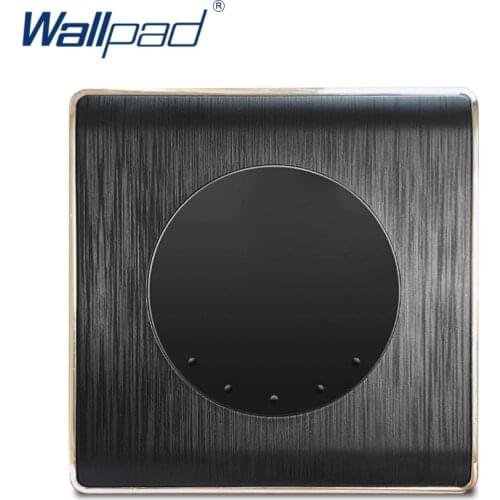 Wallpad 1 Gang Reset Switch Rocker Button Wall Light Switch Black PC Brushed Panel For Home