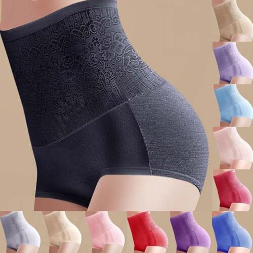 Women Sheathing Panties High Waist Nice Buttocks Peach Buttocks Belly-up Pants Solid Slimming Tummy Control Culotte Gainante