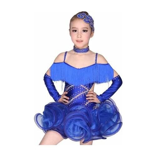 Tassels Latin Dance Costume Women Girls Ballroom Dance Dress Dance Costume Vestidos Vestido Salsa Saia Longa Saias RLD1509