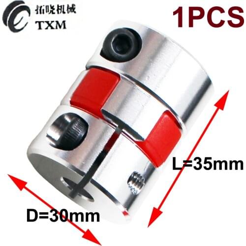 1pcs CNC D30 L35 Jaw spider Shaft Coupler Flexible Coupling 6/6.35 8mm, 10mm, 12mm, 12.7mm, 1/2, 14mm, 15mm .25 .5 inch 16mm