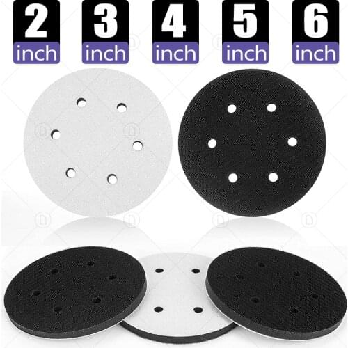 2 3 4 5 6 Inch 8 Holes Hook And Loop Soft Sponge Cushion Interface Buffer Backing Pad Protection Sanding Disc For Abrasive Tool