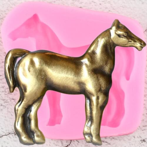 3D Horse Pony Silicone Molds Fondant Cake Decorating Tools DIY Craft Jewelry Resin Clay Mold Candy Chocolate Gumpaste Moulds