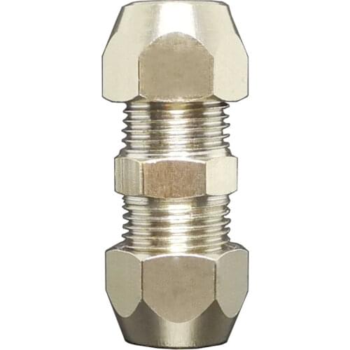 Fit 4/6/8/10/12/14/16mm OD Tube Equal Reducing Coupler Straight Compression Union Fitting Nickel Plated Brass Water Gas Fuel