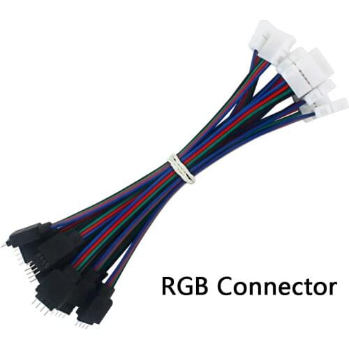 5Pcs 4Pin LED Stirp 15cm PVC Extension Electirc Connector Wire Cable For LED RGB Strip Light 5050 2835 Led Extension Connector