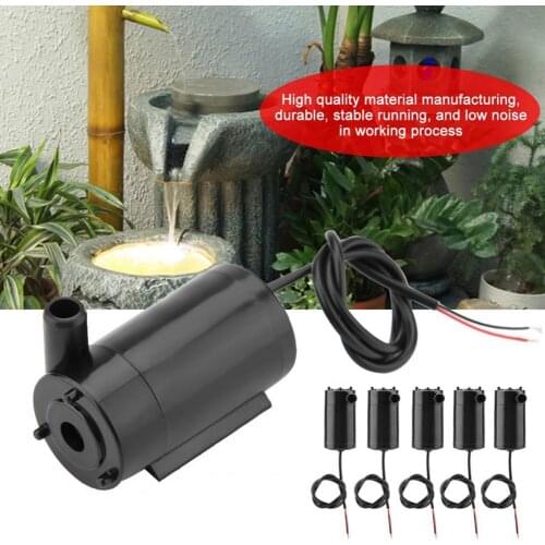 Electric 5Pcs Useful Mini Submersible Water Pump Fireproof ABS Mini Water Pump Low Noise for Fountain