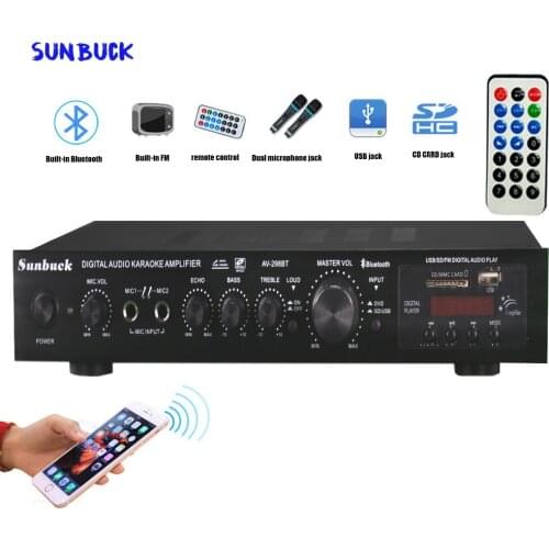 Sunbuck Bluetooth Remote Control 5.1 Stereo HiFi Surround Digital Sound Amplifier Audio Speaker Karaoke Home Theater