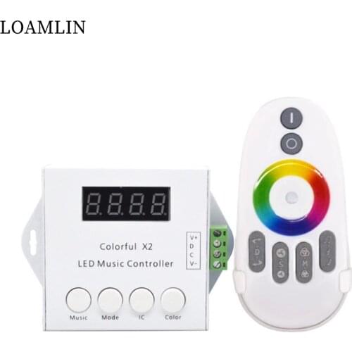 Colorful X2 LED Music Controller DC5V-24V Colorful Controller RF Touch Remote WS2812B WS2811/WS2813/USC1903 LED Strip