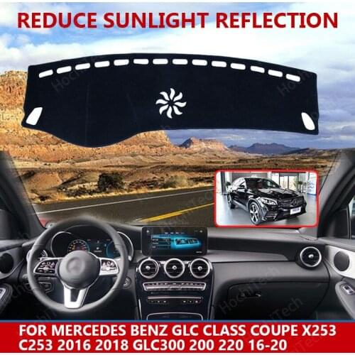 For Mercedes C253 2016 18 GLC300 200 220 16-20 Right Left Hand Drive Good Polyester Material Anti Light Car Dashboard Cover Mat