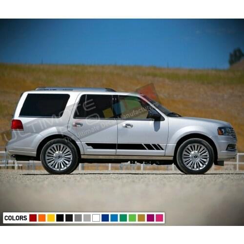 For x2 Sticker Decal Vinyl Side Door Stripes Lincoln Navigator Hood Sill Roof Rack