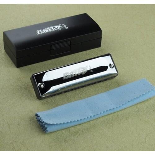 Easttop Blues Harmonica Sliver Diatonic 10 Hole C Key Mouth Organ Wind Musical Instrument Harp Rock Country Folk Jazz Melodica