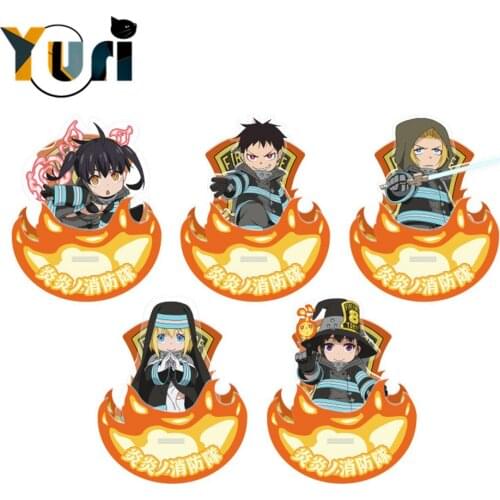 Official Fire Force Tamaki Kotatsu Maki Oze Shinra Kusakabe Figure Doll Stand Toy Model Shake Display MDZS Cute Cosplay Gift C