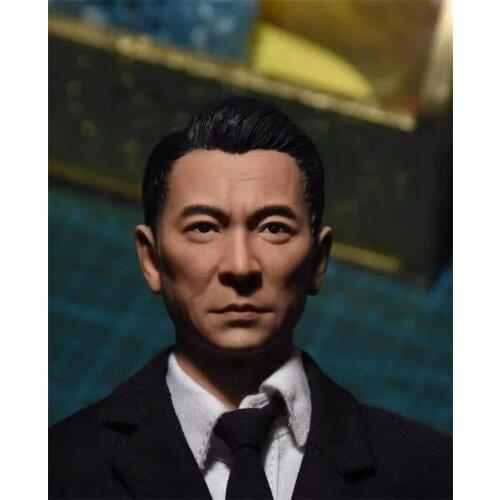 In Stock For Sale 1/6th Asia Star Andy Lau Handsome Guy Male Head Sculpture For Usual 12inch Doll Action Figures