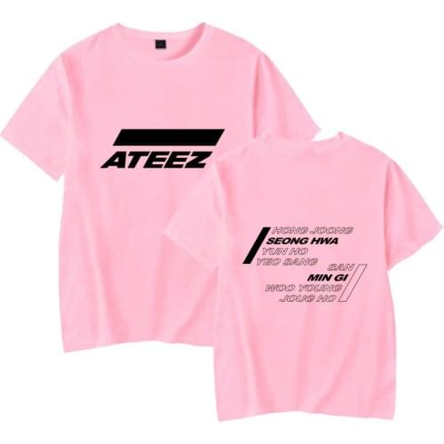 Streetwear ATEEZ T-shirt Men/women Fashion Casual T shirt Harajuku Summer Hot Sale ATEEZ Mens t shirt Cotton t shirts