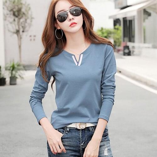 BOBOKATEER long sleeve t shirt woman tshirts cotton korean style white t-shirt women clothes 2020 camiseta mujer tee shirt femme