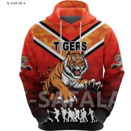 Wests Hawaiian Tiger Anzac Vibes 3D Printed Hoodie Man Women Harajuku Outwear Zipper Pullover Sweatshirt Casual Jacket