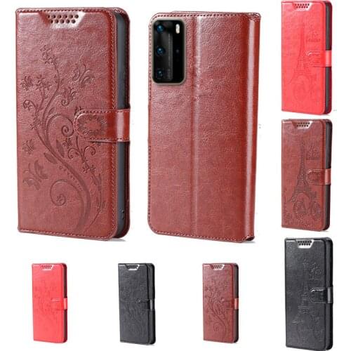 Intaglio icon butterfly flower Tower Flip Leather Wallet Phone Case For Huawei P40 Pro Phone cover with card slot