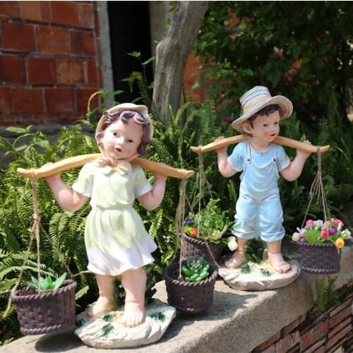 Creative American Resin Cartoon Body Art Succulent Flower Pot Decoration Garden Landscape Balcony Home Decorat Ornaments