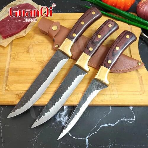 Stainless Steel Kitchen Knife Chef Knife Boning Knife Fishing Knife Filleting Knife Forged Boning and Meat Cutting Special Knife