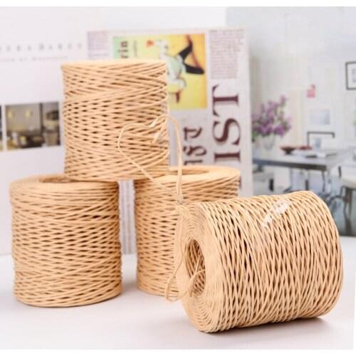 150meters 2mm Diameter Natural Paper String Craft Raffia Paper Ribbon for Gift Wrapping, Crafting, Packing, Crocheting