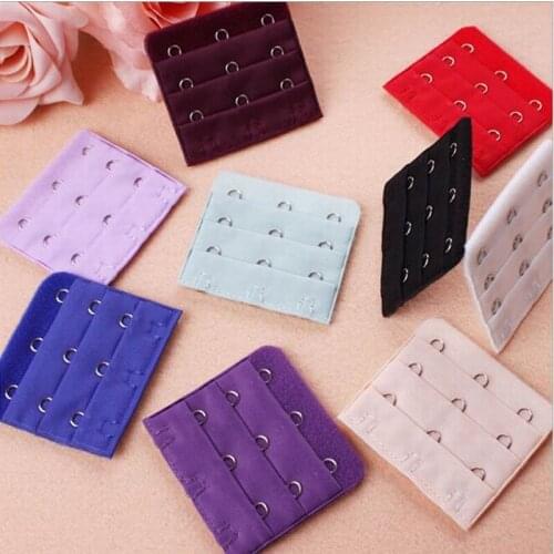 5pcs/lot Hot Sale Bra Extenders Strap Extension 3 Hooks 3 Rows Adjustable Belt Buckle Multi Color Available