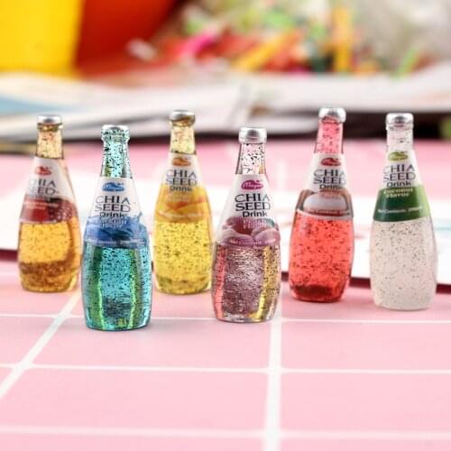 6pcs/lot Miniature Dollhouse 1:6 1:12 Scale Mini Wine Drink Model Doll Pretend food for blyth Dollhouse Toys for Kitchen barbi