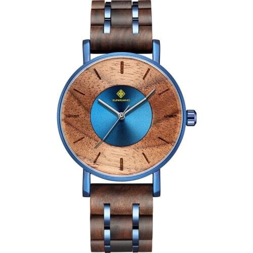 Alloy Wood Watch Mens Fashion Personality Waterproof Quartz Watch Wood Strap Clock Wooden Case Wrist Watch Relogio Masculino
