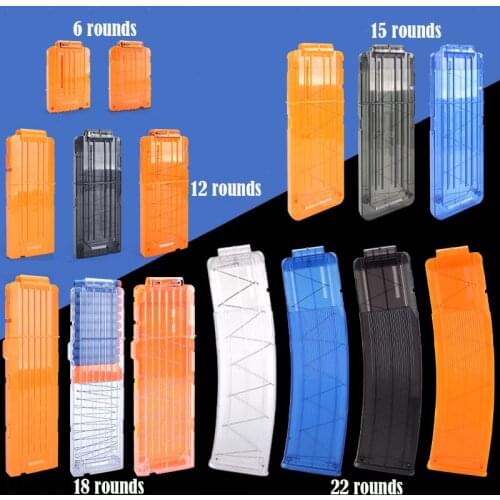 Soft Bullet For Nerf Gun Accessories for Nerf Clip 6 12 15 18 Reload Clip for Nerf Magazine Round Darts Blaster Gun Bullet Clip