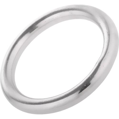 Set 2pcs Boat Marine Stainless Steel Welded Polished O Ring 7x40mm+7x50mm