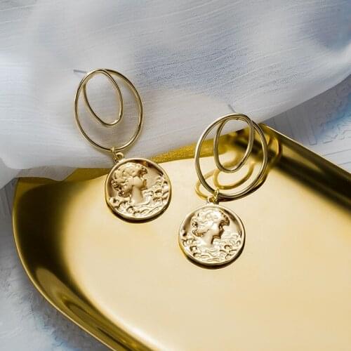 New Simple Drop Hanging Earrings For Women Statement Unique Gold Colour Small Earings 2021 Trend Fashion Brincos Wedding Jewelry