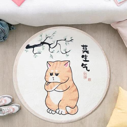 Nordic New Cartoons Mat for Children Baby Play Mat Round Carpet Lion Playmat Newborn Photography Props Living Room 100cm Carpet