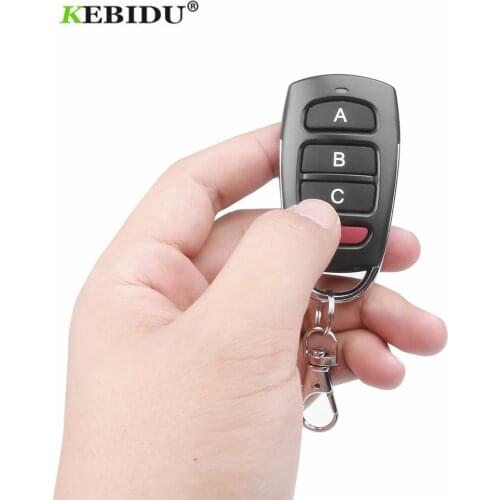 KEBIDU 4 Button Clone Cloning Copy 433mhz Electric Garage Door Remote Control Duplicator Key Remote Controller Switch